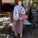 LOUMARIN puff sleeve linen dress