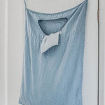 Hanging laundry bag linen - notperfectlinen
