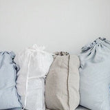 R: Large laundry bag (Color: Forest Green) linen - notperfectlinen