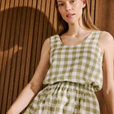 PORTO linen tank top