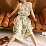 PORTO linen tank top