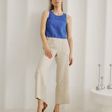 BAY cropped linen top