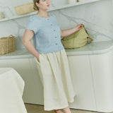 ARTIS tie-front linen skirt