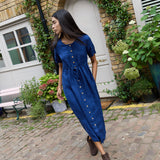 ASTORIA drawstring linen dress