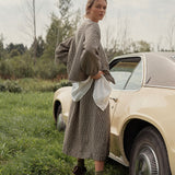 SION gathered linen skirt