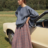OCHRE oversized linen top