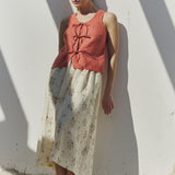 MIJAS bow tie linen blouse
