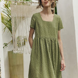 Maxi ODESA gathered linen dress