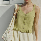 LIMA front button linen top