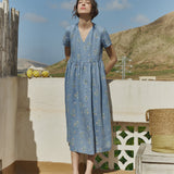 Maxi NERJA wrap-front linen dress