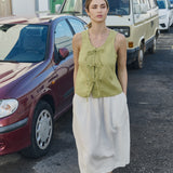 MIJAS bow tie linen blouse