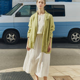 SION gathered linen skirt
