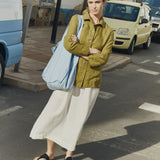 SION gathered linen skirt