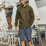 Men’s long sleeve linen shirt MONTREAL