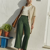 SARAH fit and flare linen pants
