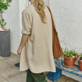 SARAH fit and flare linen pants