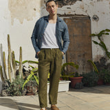 Men’s long sleeve linen shirt MONTREAL