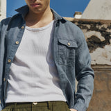 Men’s long sleeve linen shirt MONTREAL