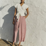 Maxi WELS wide leg linen pants