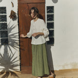 ELMINA-2 button-up linen shirt