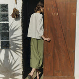 ELMINA-2 button-up linen shirt