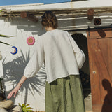 ELMINA-2 button-up linen shirt