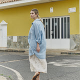 ARTIS tie-front linen skirt