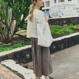 ARTIS tie-front linen skirt