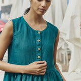 Sleeveless maxi MAMA linen dress