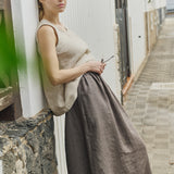 PRAGUE swing linen tank top