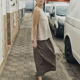 PRAGUE swing linen tank top