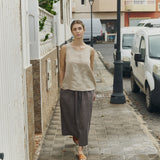 PRAGUE swing linen tank top