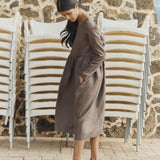 Long sleeve Maxi MAMA linen dress