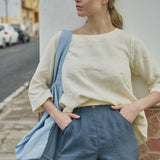 DOOLIN high-waisted linen pants