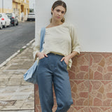 DOOLIN high-waisted linen pants