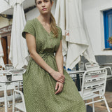 REINE waisted linen dress