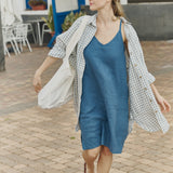 LANGLEY slip linen dress