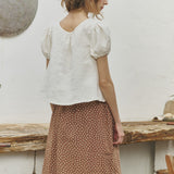 SION gathered linen skirt