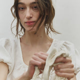 MILOS puff sleeve linen blouse