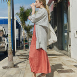 LIVORNO-2 oversized linen collar shirt