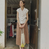 NOOSA collar linen shirt