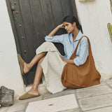 R: MARSEILLE linen front snap skirt (Color: Cobalt Blue; Size: M)