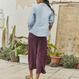 R: Maxi WELS wide leg linen pants (Color: Beige; Size: M - MAXI length)