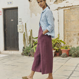 R: Maxi WELS wide leg linen pants (Color: Beige; Size: M - MAXI length)
