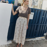 R: Alba scoop neck fitted linen top (Color: Cobalt Blue; Size: M)