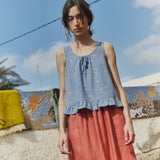 BERRY linen blouse