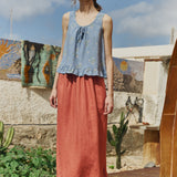 BERRY linen blouse