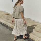 MILOS puff sleeve linen blouse