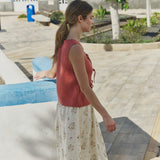 MIJAS bow tie linen blouse