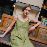 SARAH button down slip linen dress